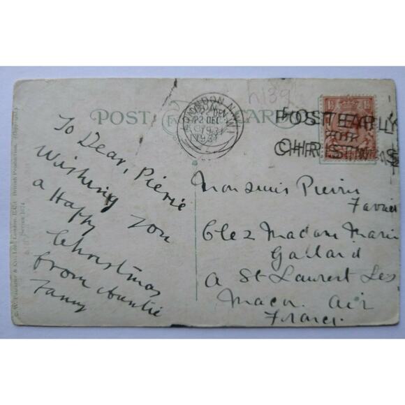 Halloween Postcard C W Faulkner & Co Ltd Pirate And Witch 1674 London Vintage - Picture 3 of 4